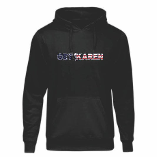 Get F*cked Karen USA Flag Full Logo Hoodie