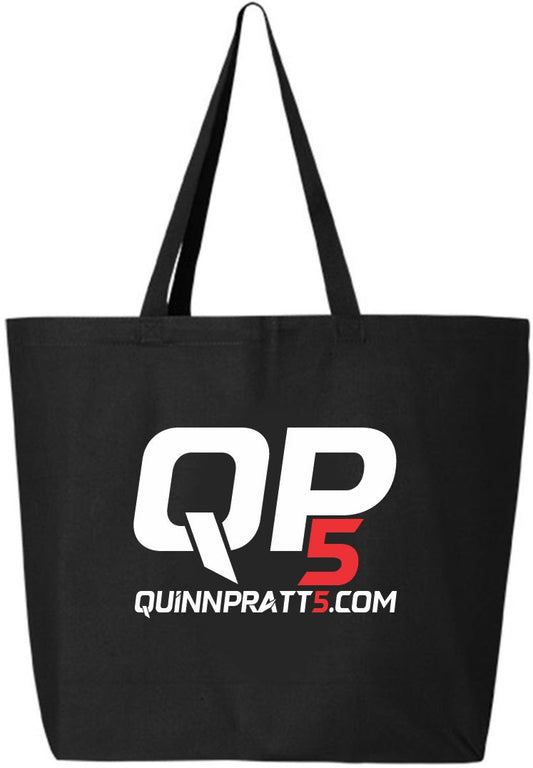 QP5 Logo Black Tote Bag