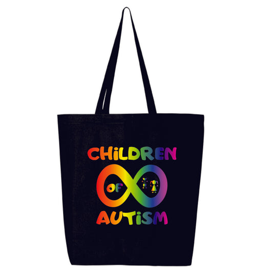 Children of Autism Logo Black Tote Bag