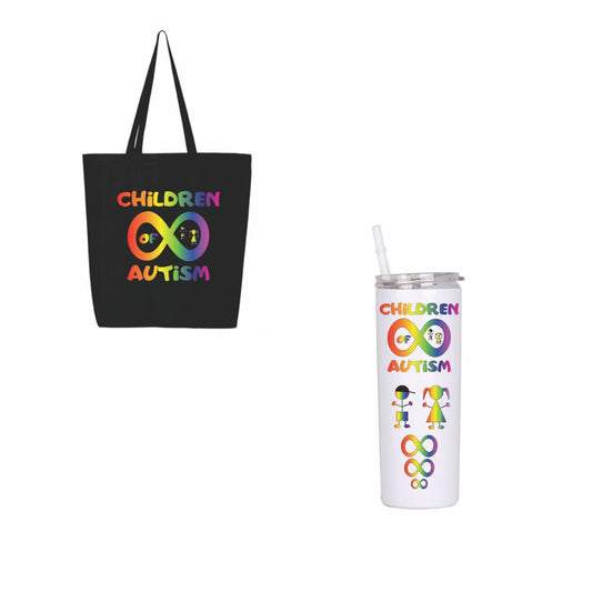 Children of Autism Tote Bag and 20 oz Tumbler Bundle